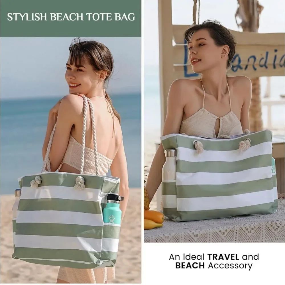Large Waterproof Sandproof Beach Tote - Picture 5 of 5